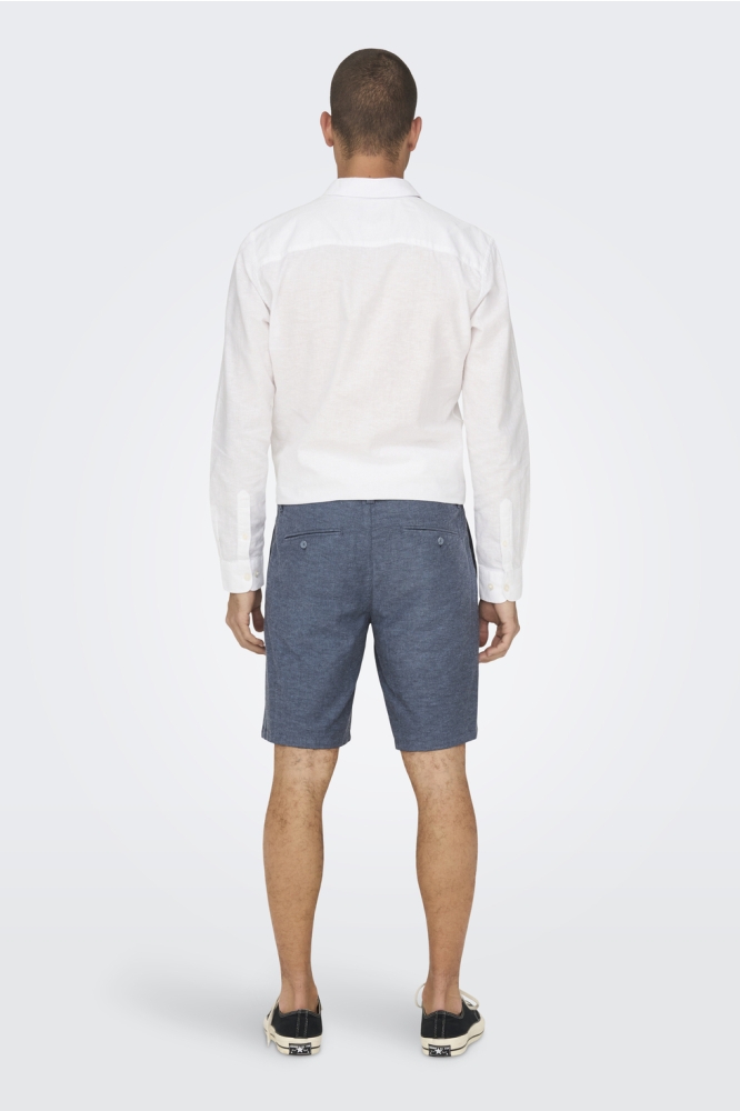 ONSMARK 0011 COTTON LINEN SHORTS NO 22024940 Dark Navy